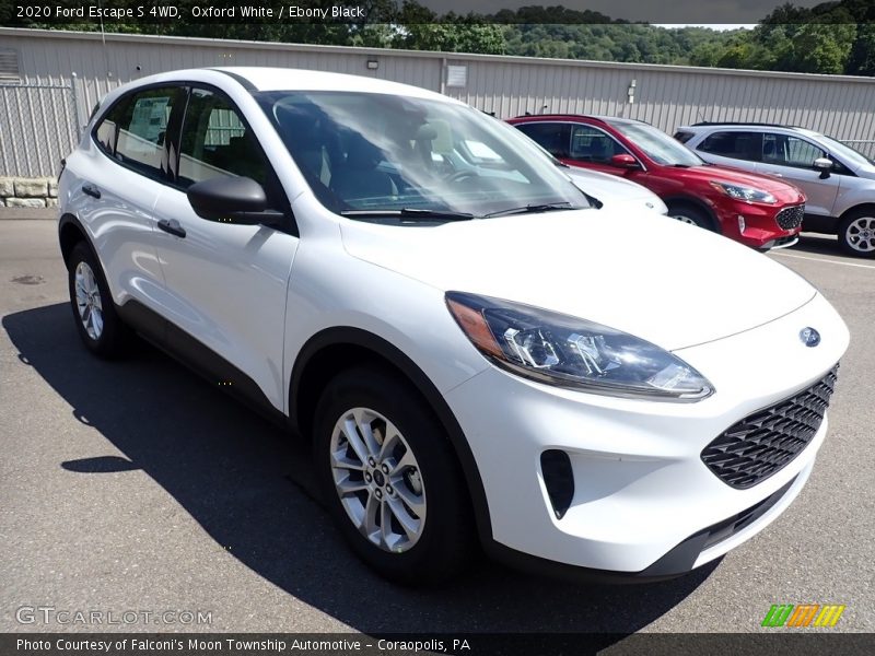 Oxford White / Ebony Black 2020 Ford Escape S 4WD