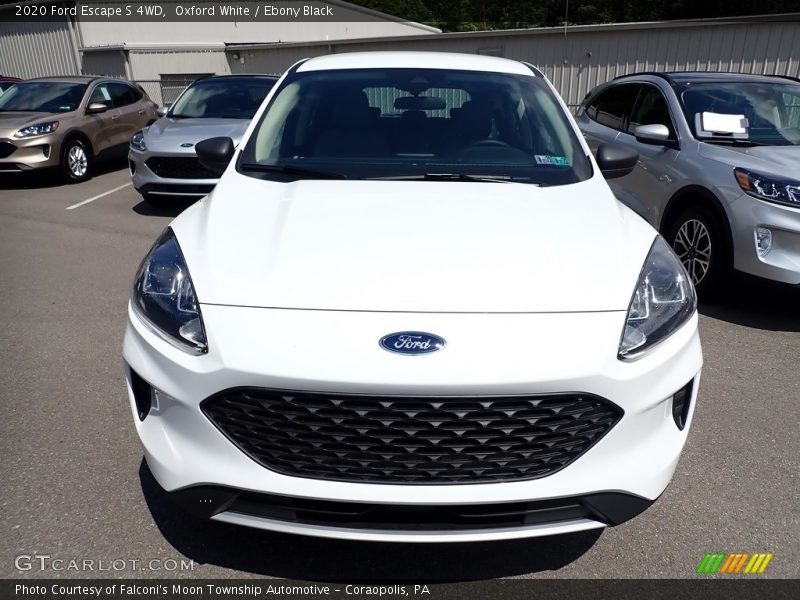 Oxford White / Ebony Black 2020 Ford Escape S 4WD