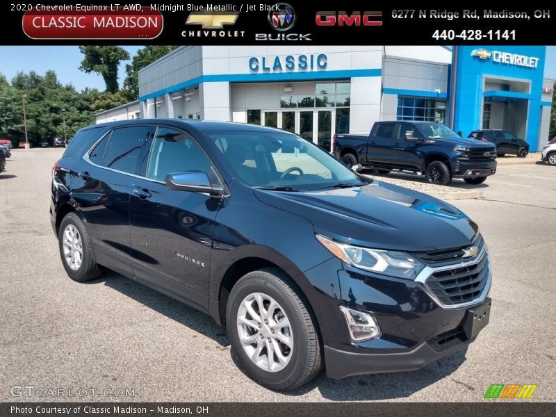 Midnight Blue Metallic / Jet Black 2020 Chevrolet Equinox LT AWD
