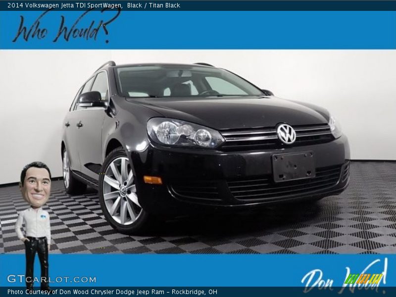 Black / Titan Black 2014 Volkswagen Jetta TDI SportWagen
