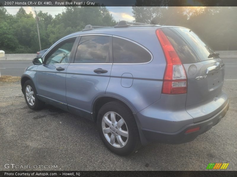 Royal Blue Pearl / Gray 2007 Honda CR-V EX 4WD