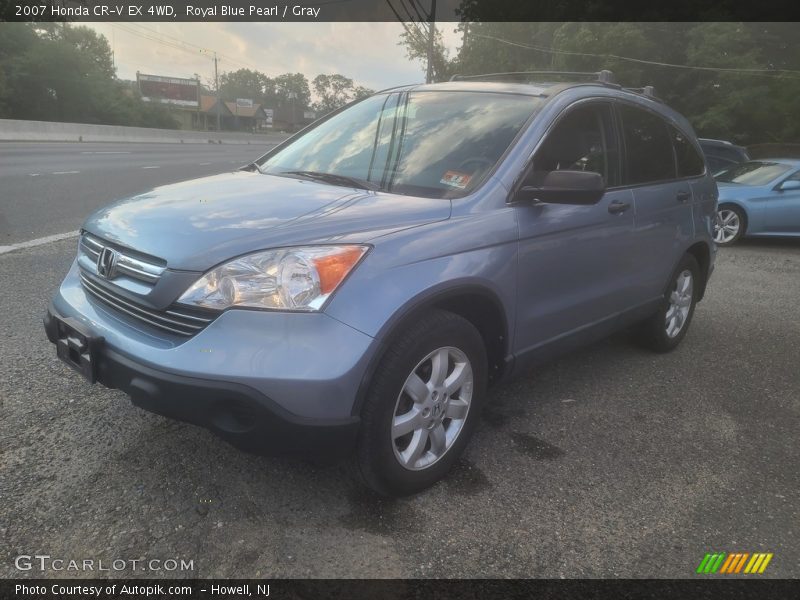 Royal Blue Pearl / Gray 2007 Honda CR-V EX 4WD