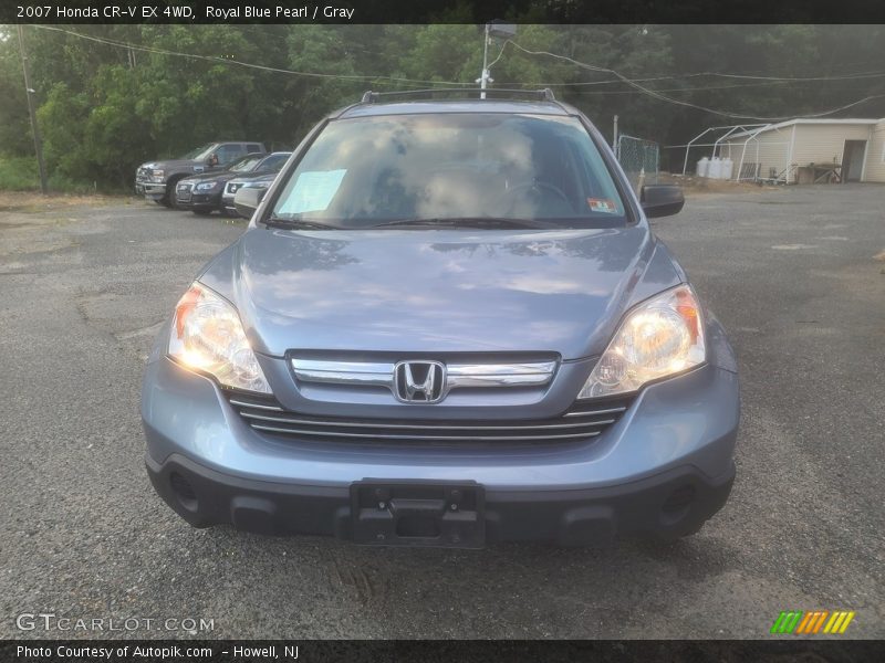 Royal Blue Pearl / Gray 2007 Honda CR-V EX 4WD