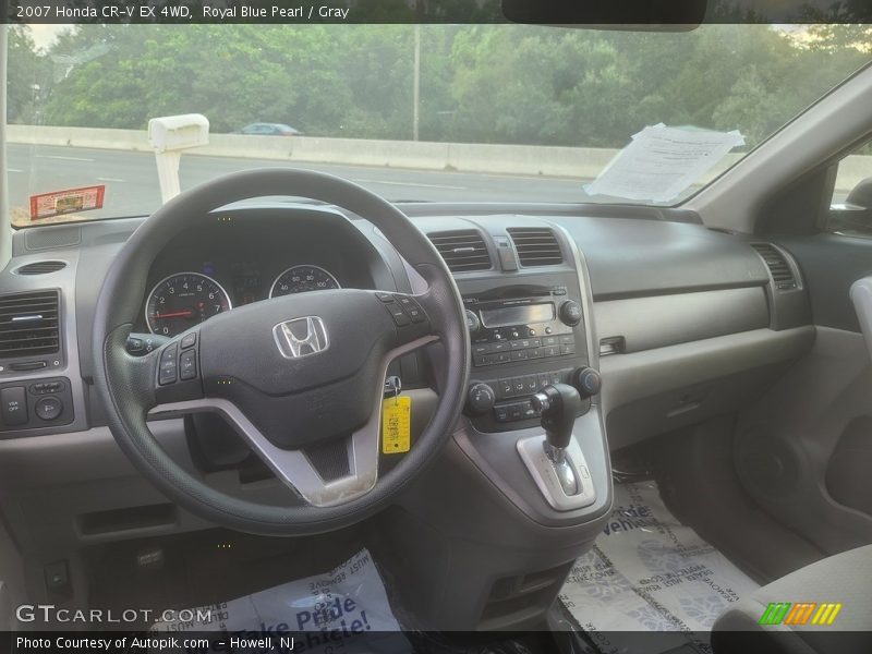 Royal Blue Pearl / Gray 2007 Honda CR-V EX 4WD