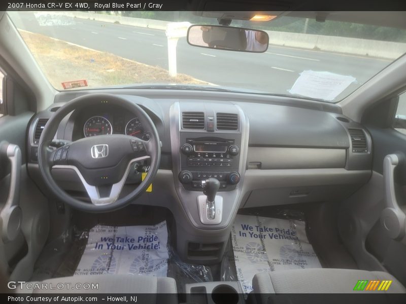 Royal Blue Pearl / Gray 2007 Honda CR-V EX 4WD