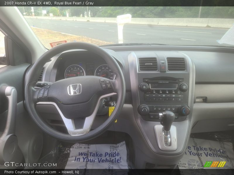 Royal Blue Pearl / Gray 2007 Honda CR-V EX 4WD