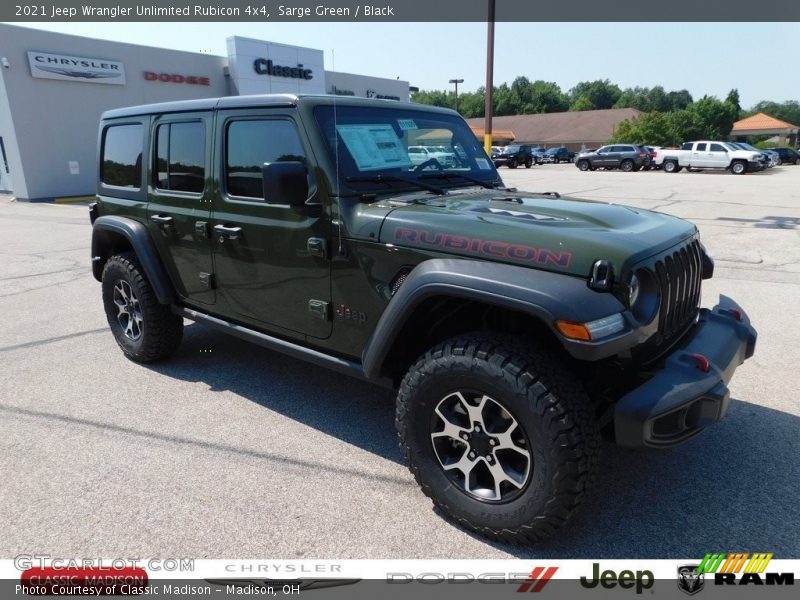 Sarge Green / Black 2021 Jeep Wrangler Unlimited Rubicon 4x4
