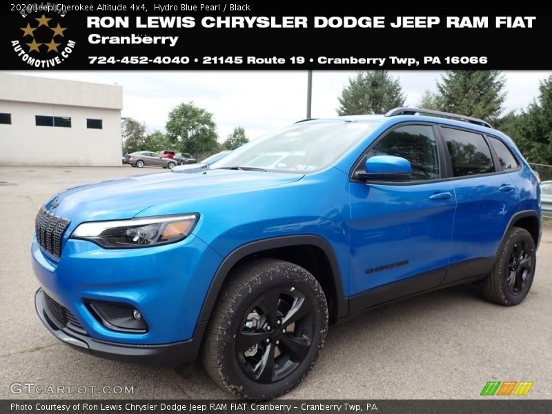 Hydro Blue Pearl / Black 2020 Jeep Cherokee Altitude 4x4