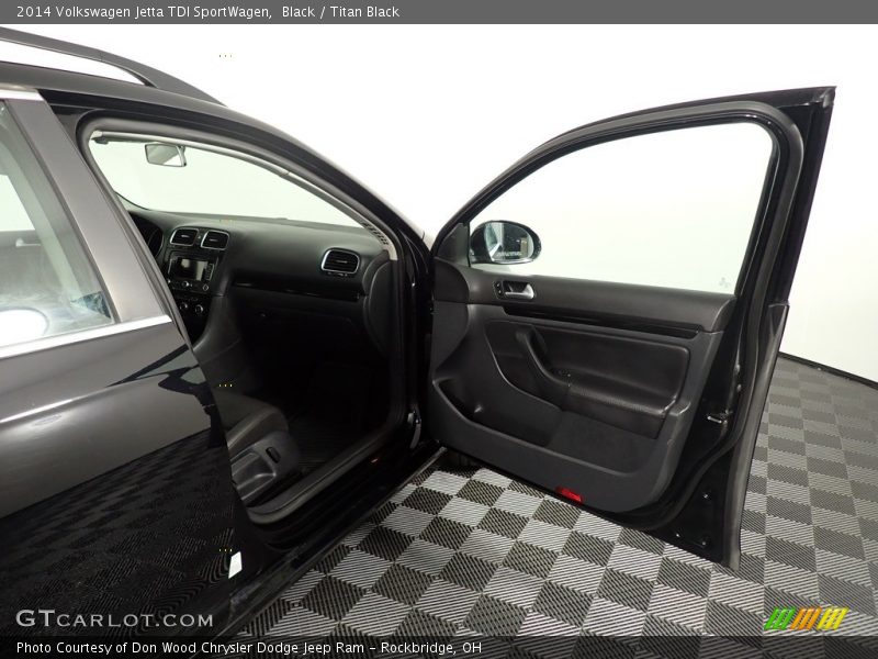 Black / Titan Black 2014 Volkswagen Jetta TDI SportWagen