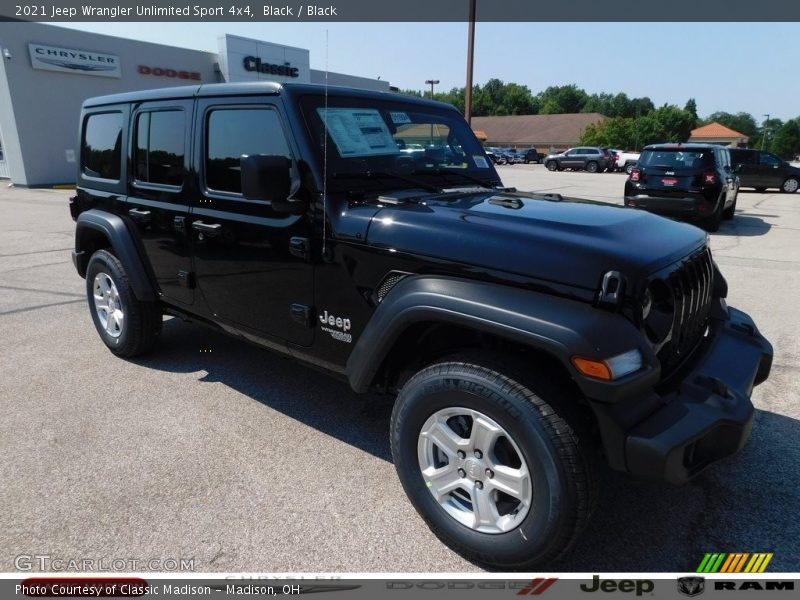 Black / Black 2021 Jeep Wrangler Unlimited Sport 4x4
