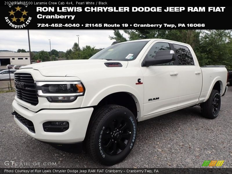 Pearl White / Black 2020 Ram 2500 Laramie Crew Cab 4x4