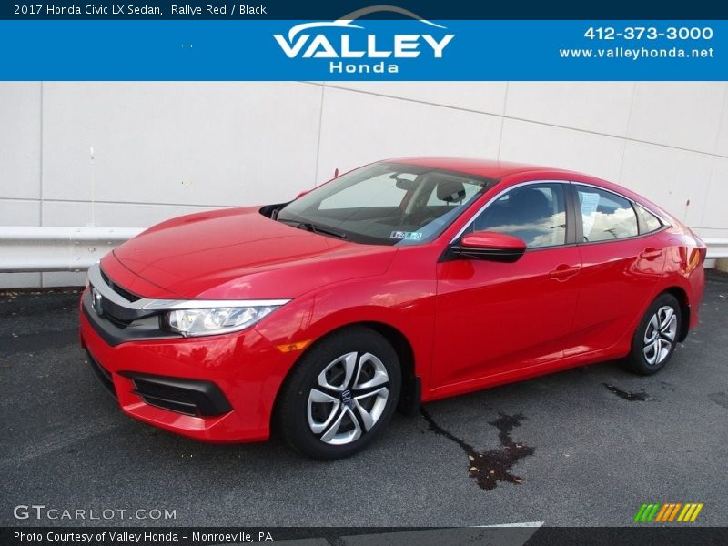 Rallye Red / Black 2017 Honda Civic LX Sedan