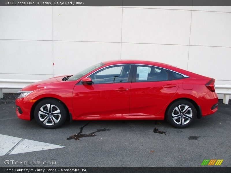 Rallye Red / Black 2017 Honda Civic LX Sedan
