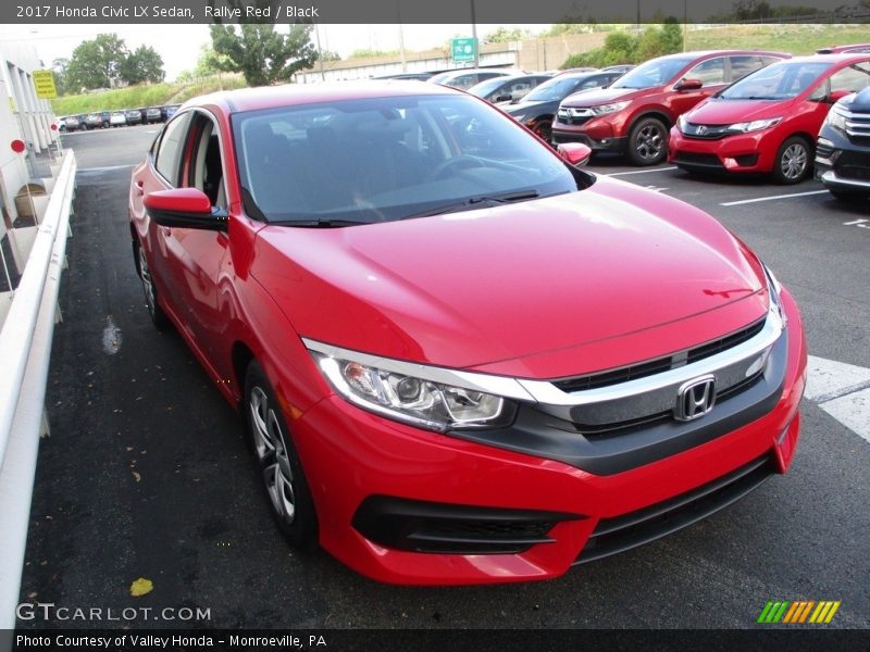 Rallye Red / Black 2017 Honda Civic LX Sedan
