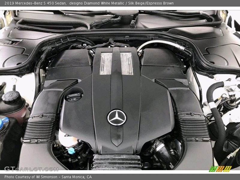 designo Diamond White Metallic / Silk Beige/Espresso Brown 2019 Mercedes-Benz S 450 Sedan