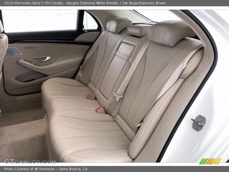 designo Diamond White Metallic / Silk Beige/Espresso Brown 2019 Mercedes-Benz S 450 Sedan
