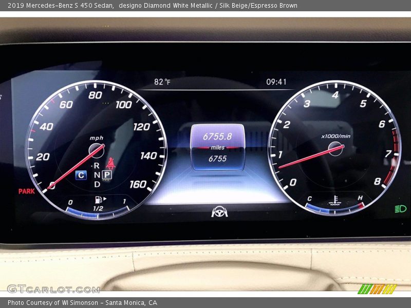 designo Diamond White Metallic / Silk Beige/Espresso Brown 2019 Mercedes-Benz S 450 Sedan