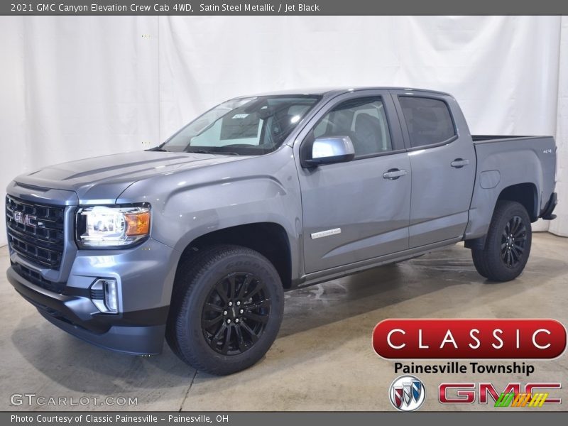 Satin Steel Metallic / Jet Black 2021 GMC Canyon Elevation Crew Cab 4WD