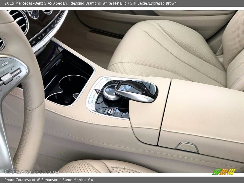 designo Diamond White Metallic / Silk Beige/Espresso Brown 2019 Mercedes-Benz S 450 Sedan