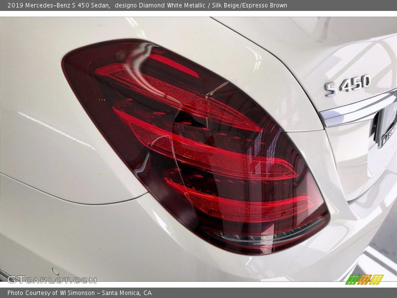 designo Diamond White Metallic / Silk Beige/Espresso Brown 2019 Mercedes-Benz S 450 Sedan