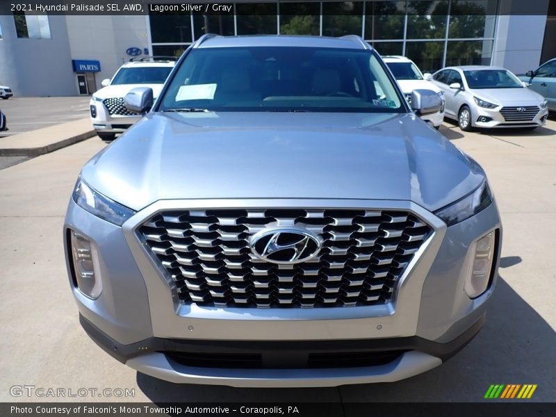 Lagoon Silver / Gray 2021 Hyundai Palisade SEL AWD