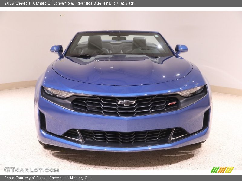 Riverside Blue Metallic / Jet Black 2019 Chevrolet Camaro LT Convertible