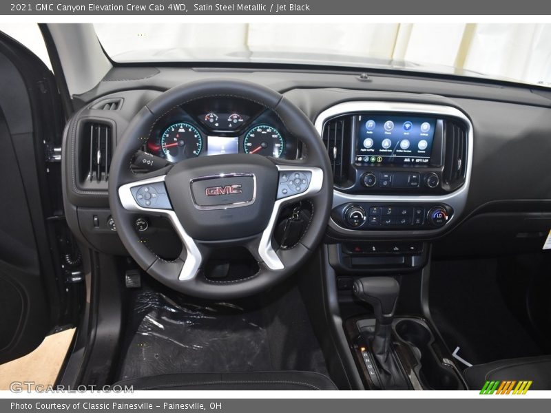 Satin Steel Metallic / Jet Black 2021 GMC Canyon Elevation Crew Cab 4WD