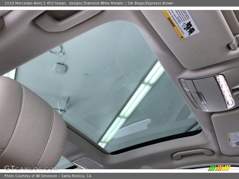 designo Diamond White Metallic / Silk Beige/Espresso Brown 2019 Mercedes-Benz S 450 Sedan