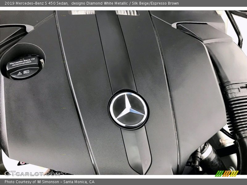 designo Diamond White Metallic / Silk Beige/Espresso Brown 2019 Mercedes-Benz S 450 Sedan