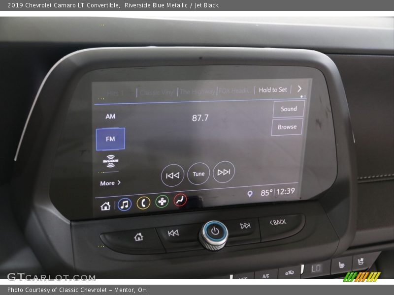 Riverside Blue Metallic / Jet Black 2019 Chevrolet Camaro LT Convertible