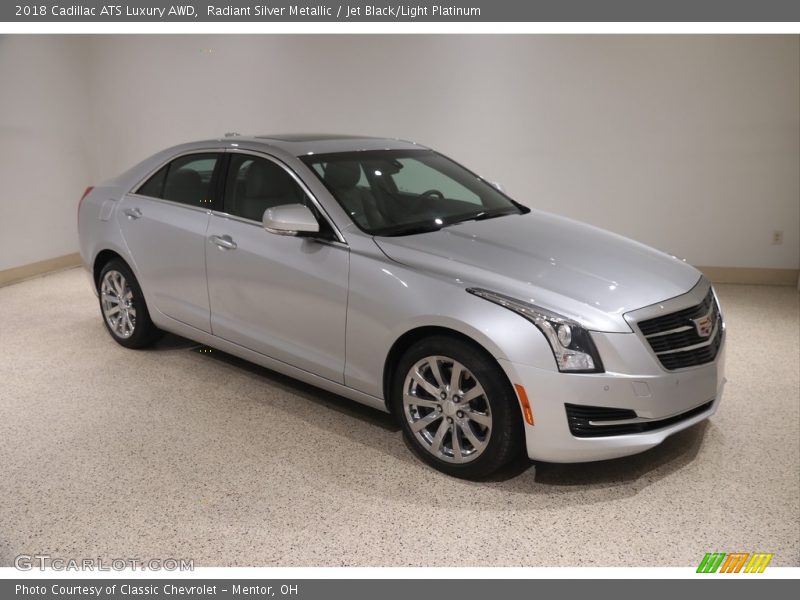 Radiant Silver Metallic / Jet Black/Light Platinum 2018 Cadillac ATS Luxury AWD
