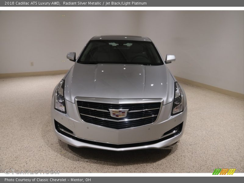 Radiant Silver Metallic / Jet Black/Light Platinum 2018 Cadillac ATS Luxury AWD