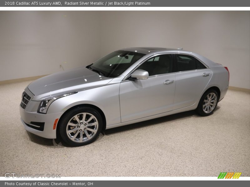 Radiant Silver Metallic / Jet Black/Light Platinum 2018 Cadillac ATS Luxury AWD