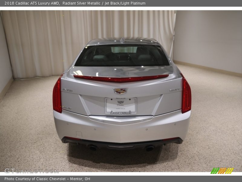 Radiant Silver Metallic / Jet Black/Light Platinum 2018 Cadillac ATS Luxury AWD