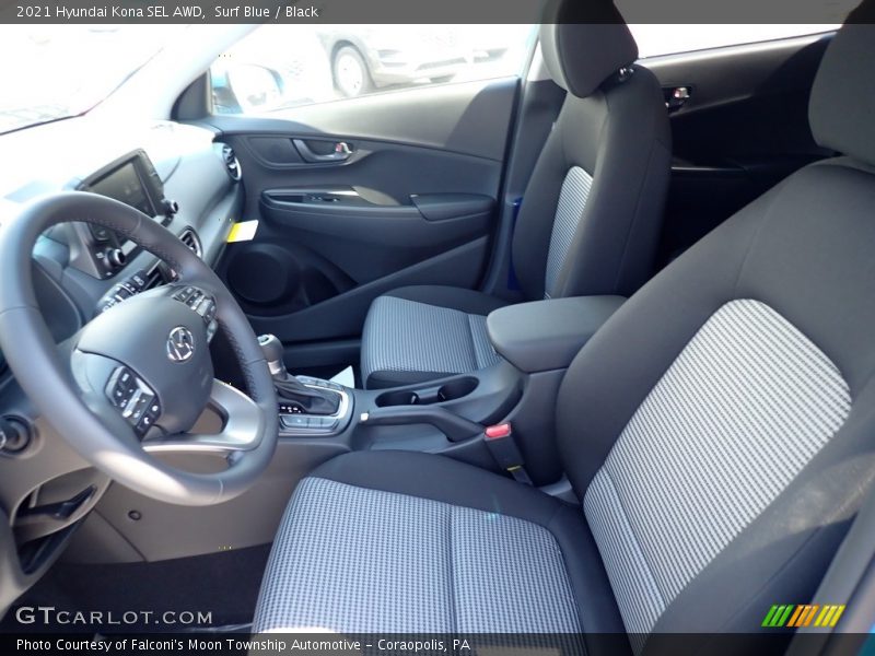 Surf Blue / Black 2021 Hyundai Kona SEL AWD