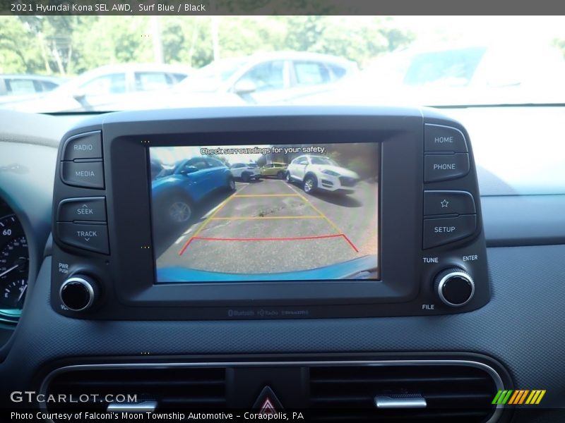 Surf Blue / Black 2021 Hyundai Kona SEL AWD