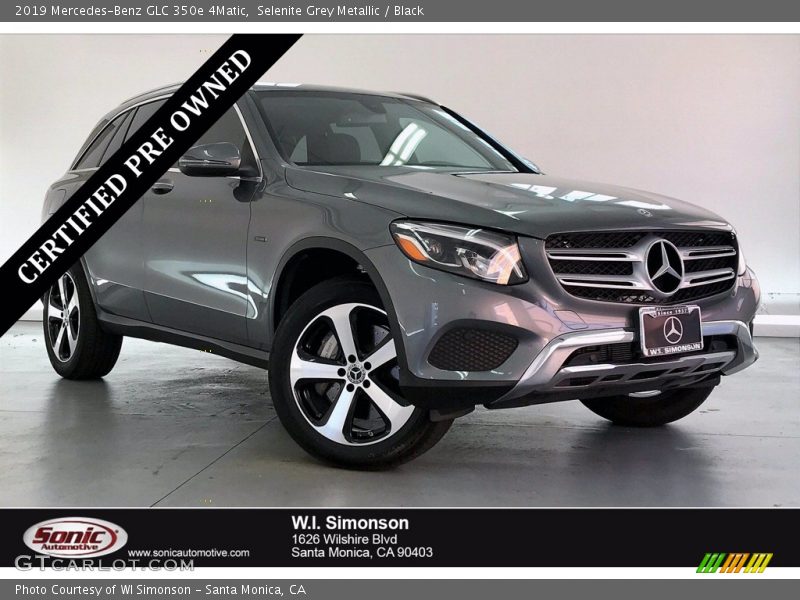 Selenite Grey Metallic / Black 2019 Mercedes-Benz GLC 350e 4Matic
