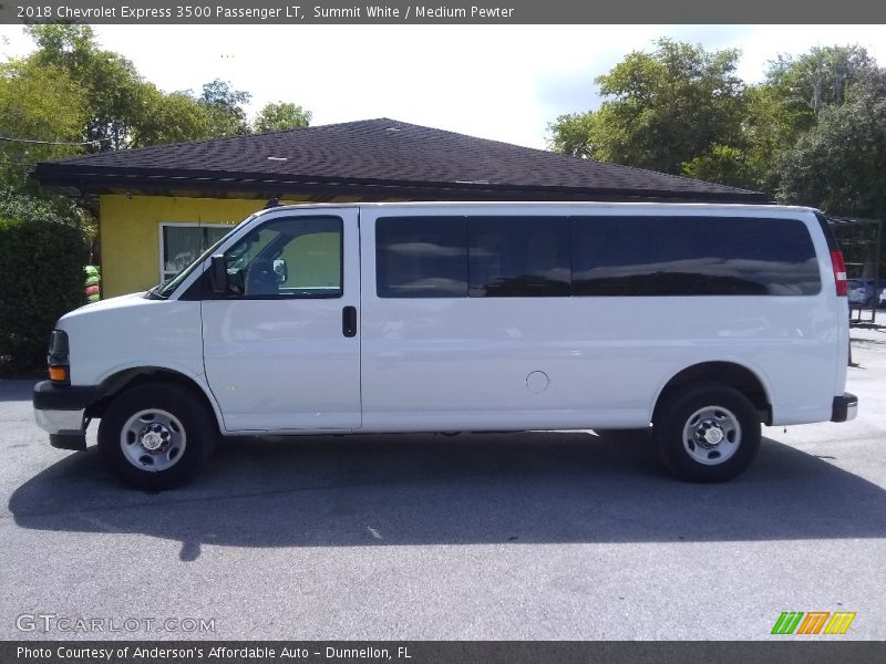 Summit White / Medium Pewter 2018 Chevrolet Express 3500 Passenger LT