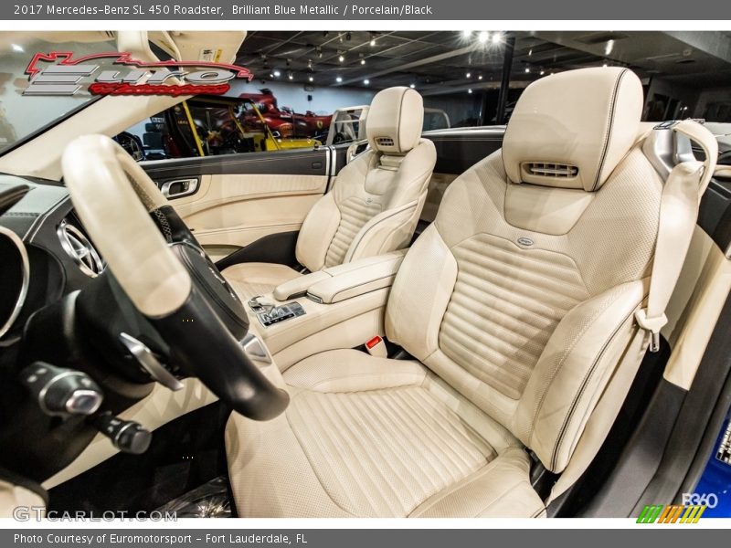 Brilliant Blue Metallic / Porcelain/Black 2017 Mercedes-Benz SL 450 Roadster