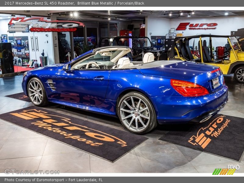 Brilliant Blue Metallic / Porcelain/Black 2017 Mercedes-Benz SL 450 Roadster