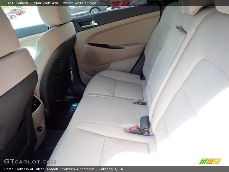 Winter White / Beige 2021 Hyundai Tucson Sport AWD