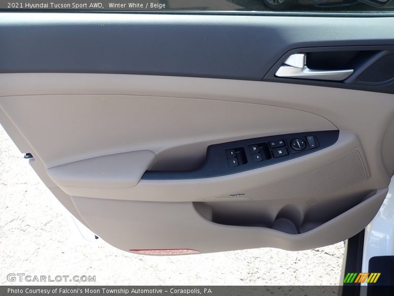 Winter White / Beige 2021 Hyundai Tucson Sport AWD
