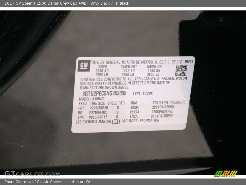 Onyx Black / Jet Black 2017 GMC Sierra 1500 Denali Crew Cab 4WD