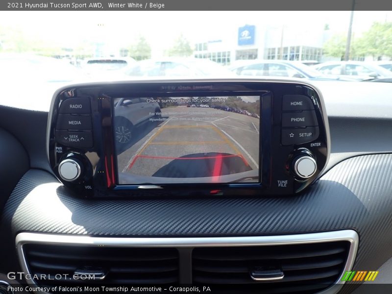 Winter White / Beige 2021 Hyundai Tucson Sport AWD