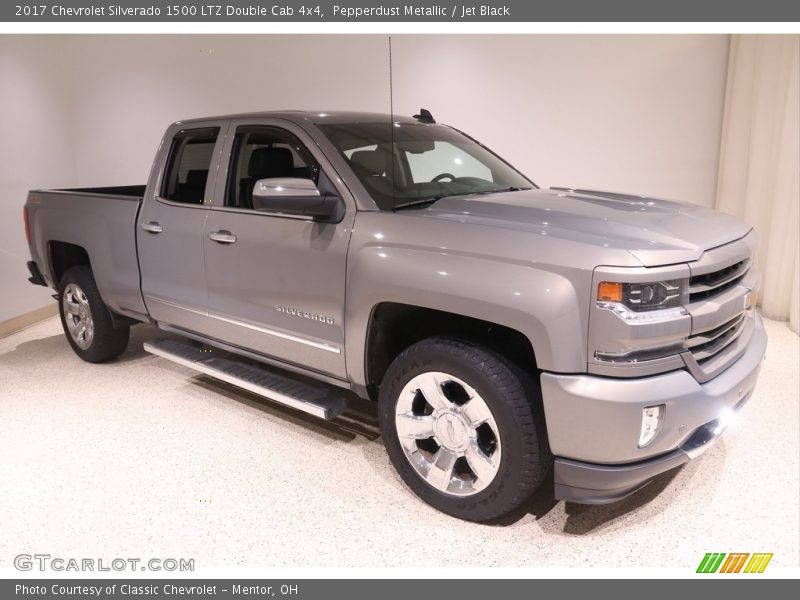 Pepperdust Metallic / Jet Black 2017 Chevrolet Silverado 1500 LTZ Double Cab 4x4