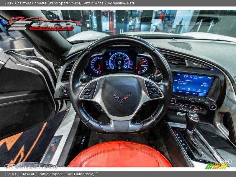 Arctic White / Adrenaline Red 2017 Chevrolet Corvette Grand Sport Coupe