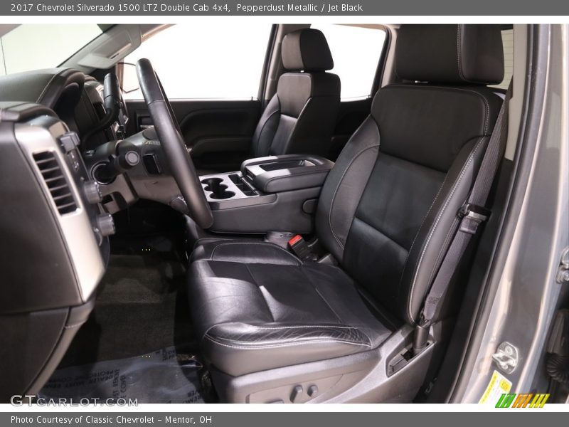 Pepperdust Metallic / Jet Black 2017 Chevrolet Silverado 1500 LTZ Double Cab 4x4