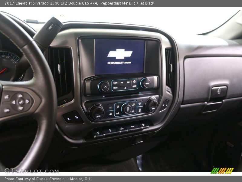 Pepperdust Metallic / Jet Black 2017 Chevrolet Silverado 1500 LTZ Double Cab 4x4