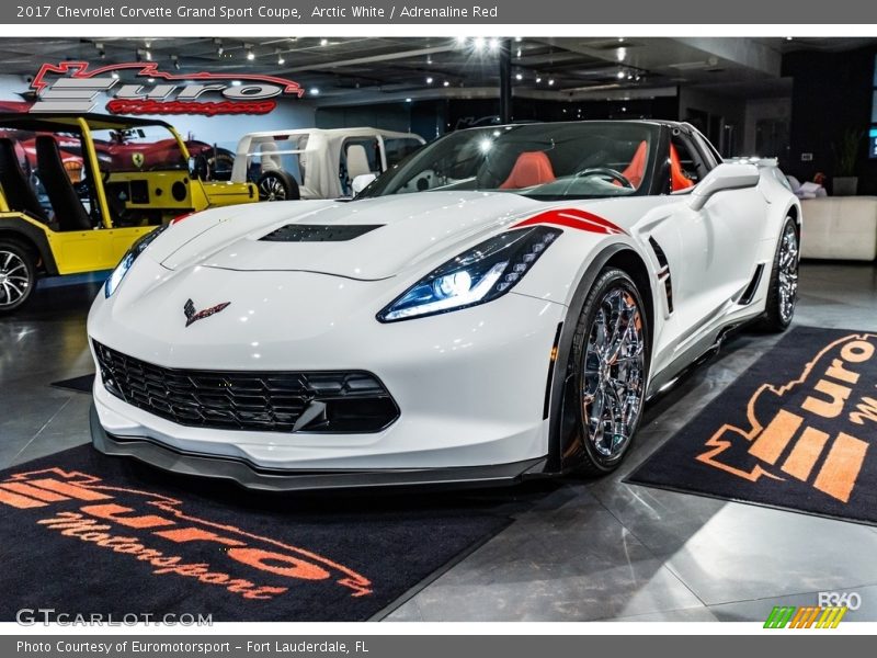 Arctic White / Adrenaline Red 2017 Chevrolet Corvette Grand Sport Coupe
