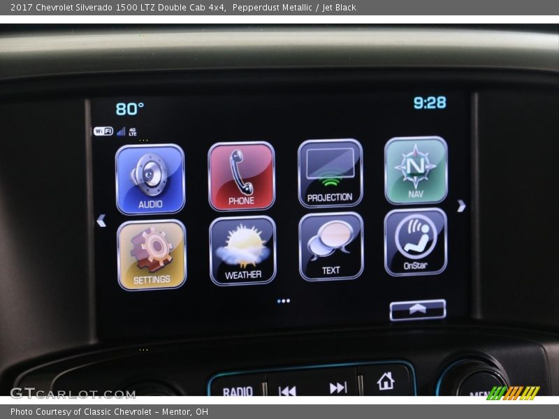Pepperdust Metallic / Jet Black 2017 Chevrolet Silverado 1500 LTZ Double Cab 4x4